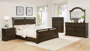 Traditional heirloom brown queen bed main photo