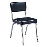 CS065 (Black) Retro collection chrome dining chair