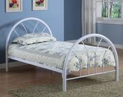 Marjorie (White) Twin youth bed in finished in white metal