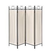 Traditional black and gold four-panel folding screen main photo