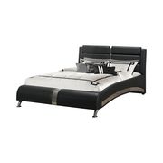 Havering contemporary black upholstered eastern king bed main photo