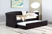 Transitional dark brown upholstered daybed main photo