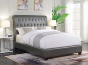 Easter king bed in metallic leatherette main photo