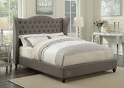 Newburgh grey upholstered queen bed main photo