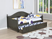 Twin daybed w/ trundle in warm gray wood finish