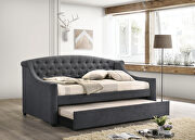 Gray fabric twin daybed w/ trundle