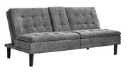 Gray chenille sofa bed w/ center console main photo