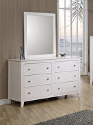 Contemporary white six-drawer dresser main photo