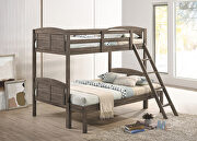 Weathered brown finish twin/full bunk bed main photo