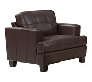 Samuel transitional dark brown chair