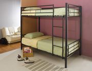 Hayward (Black) Twin/twin contemporary black metal bunk bed