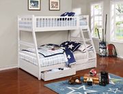 Ashton (White) Ashton white twin-over-full bunk bed
