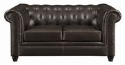 Traditional button tufted loveseat w/ rolled back/arms main photo