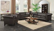 Traditional button tufted sofa w/ rolled back/arms main photo
