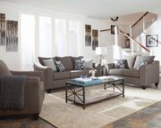 Linen-like fabric gray couch in casual style
