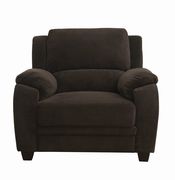 Casual chocolate fabric chair