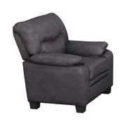 Meagan (Charcoal) Casual printed microfiber gray chair