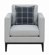 Light gray woven textrure fabric casual style chair main photo
