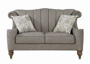 Brown / gray chenille fabric casual style loveseat main photo