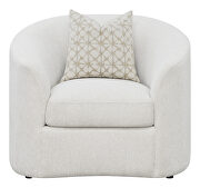 Latte upholstery tight back plush chair