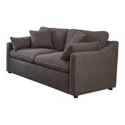 Perfrormance fabric casual style loveseat in charcoal