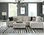 Sectional sofa fully encased solid wood frame