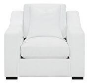 Upholstered sloped arms chair white