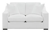 White polyester fabric casual style loveseat main photo