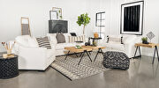 White polyester fabric casual style sofa main photo