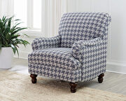 Accent chair in blue pattern