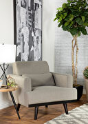 Sharkskin finish linen-like fabric upholstery chair main photo