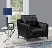 Moira C Black performance breathable leatherette upholstery chair