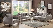 Gray flat weave fabric contemporary sofa main photo