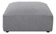 Jennifer (Gray) Square upholstered ottoman grey