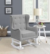 Rocking chair in gray fabric main photo