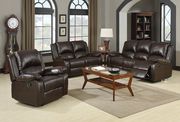 Reclining sofa in espresso bonded leather main photo