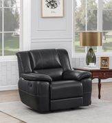Transitional motion recliner chair w/ padded arms