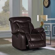 Casual dark brown glider recliner chair main photo