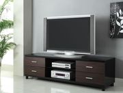 Two tone TV stand with 2 shelves main photo