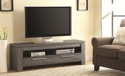 Gray weathered wood modern TV console main photo