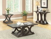 Modern coffee table in dark brown wood