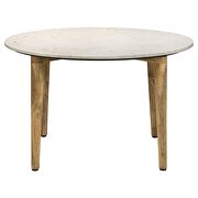 Round marble top coffee table white and natural main photo