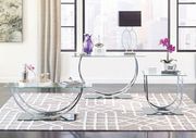Glass top / chrome finish modern coffee table