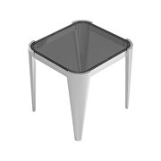 Silver / gray contemporary glam style end table main photo