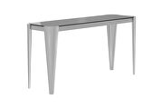 Silver / gray contemporary glam style sofa table main photo