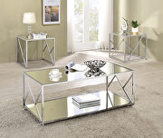 CS794 3 pc occasional table set w mirrored tabletops