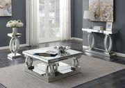 Contemporary silver mirrored coffee table main photo