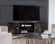 CS825 Tv console with rose brass accents