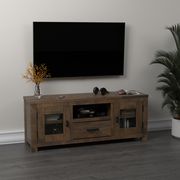 Tv console in rustic golden brown main photo