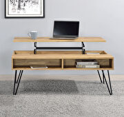 CS368 Lift top coffee table mid-century modern design with a rustic vibe